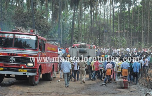 Tanker catches fire in Uppinangdy